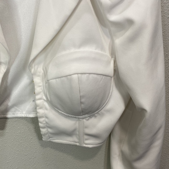 Blithe corset cropped blazer jacket white - Picture 3 of 9